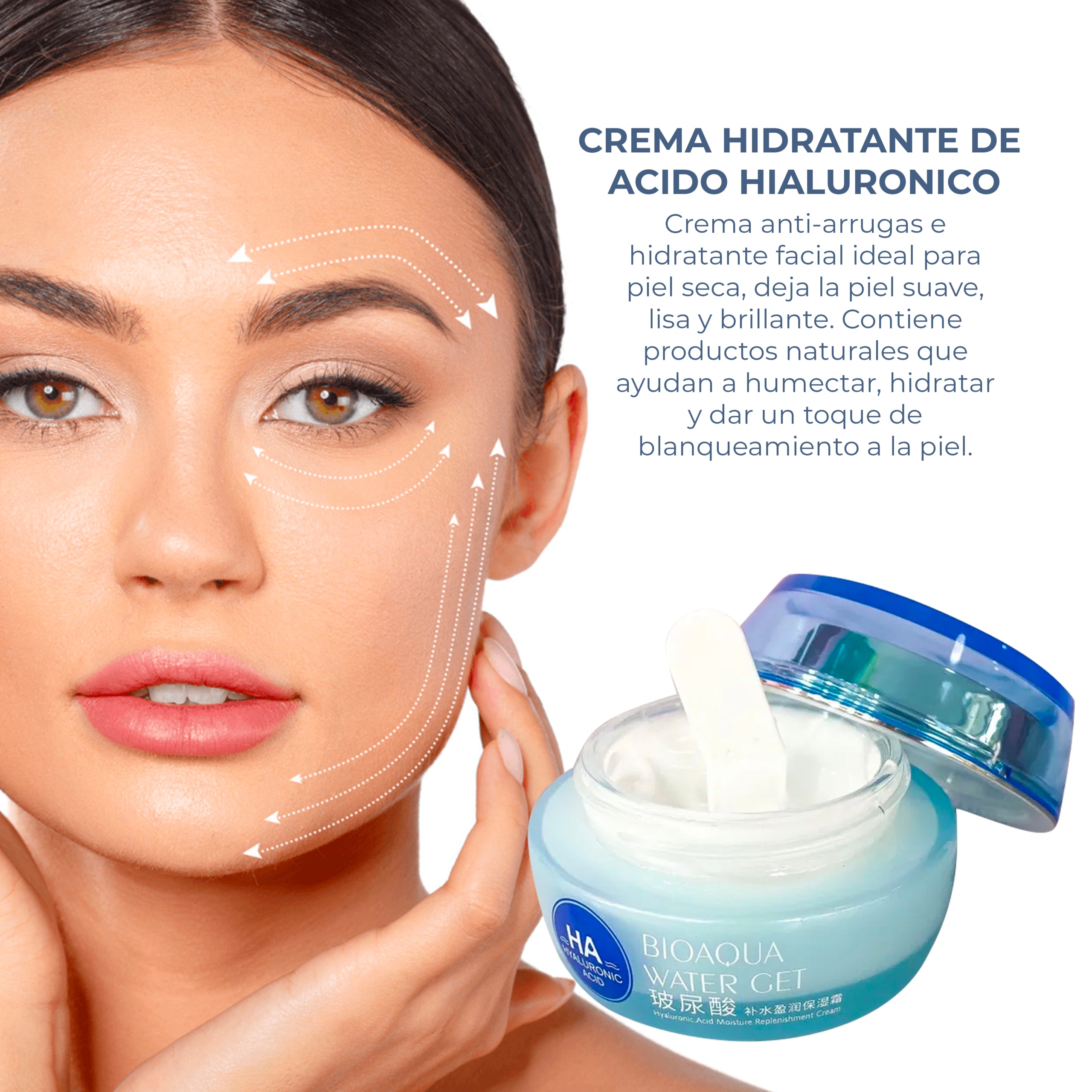 Crema hidratante de acido hialuronico