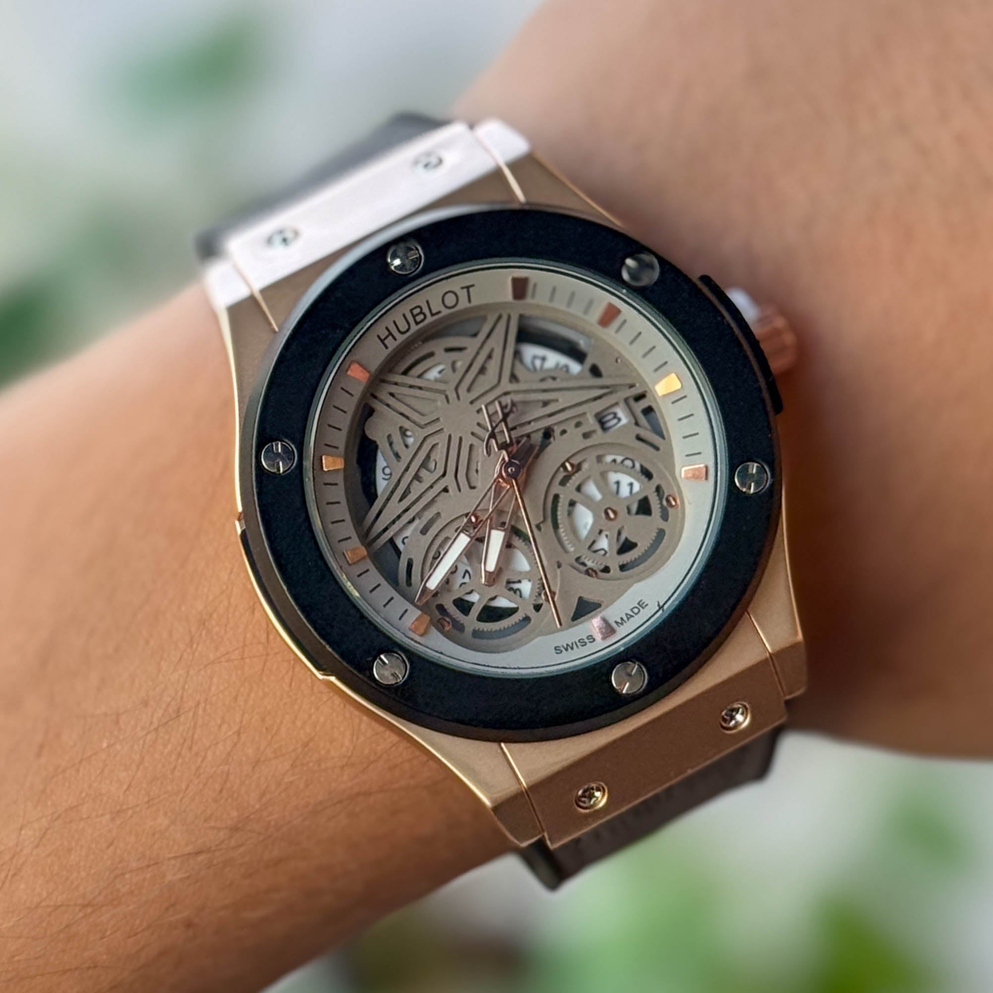 RELOJ HUBL0T CASUAL GRIS   HOMBRE