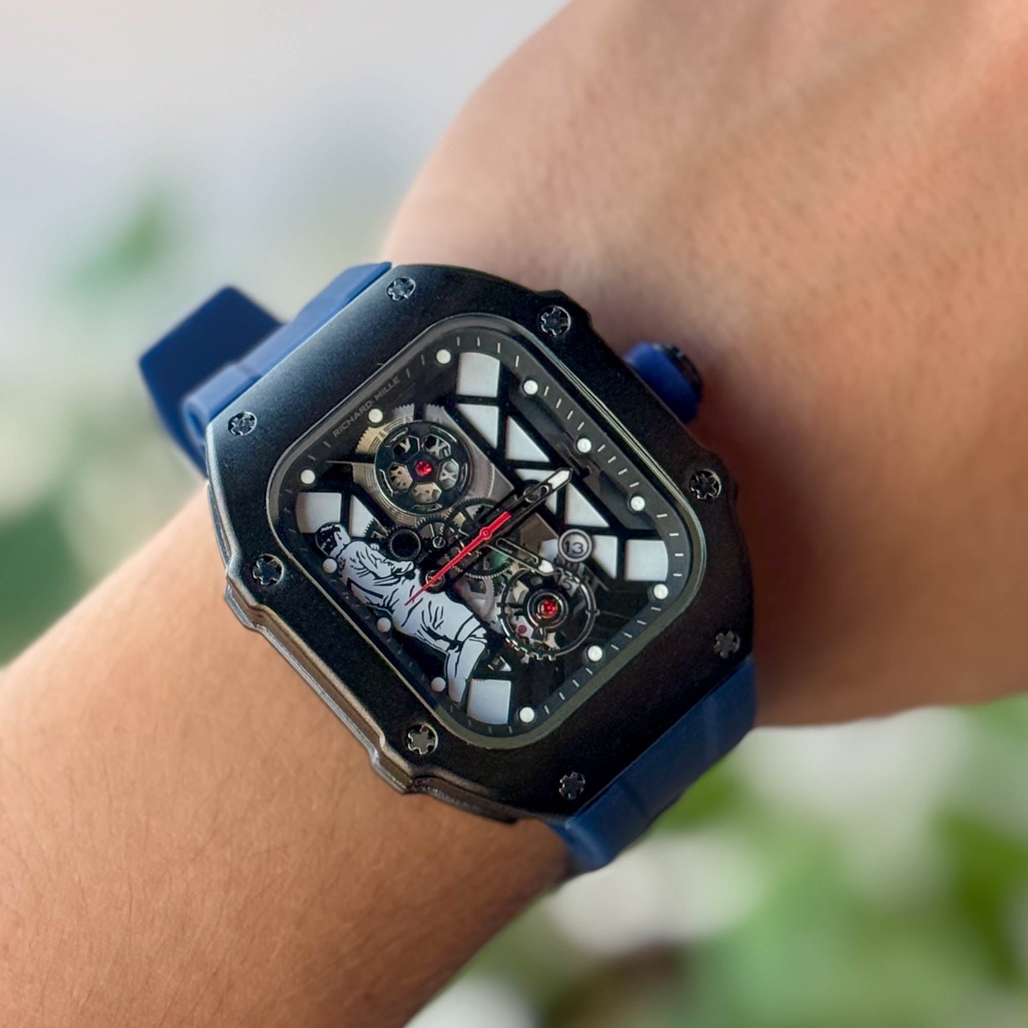RELOJ R1CH4RD GOMA AZUL  HOMBRE