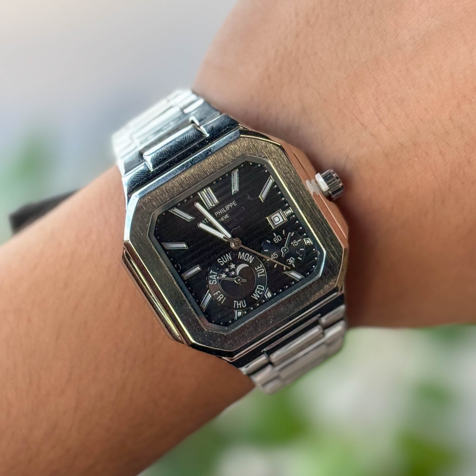 RELOJ P4T3K METALICO BICOLOR  HOMBRE