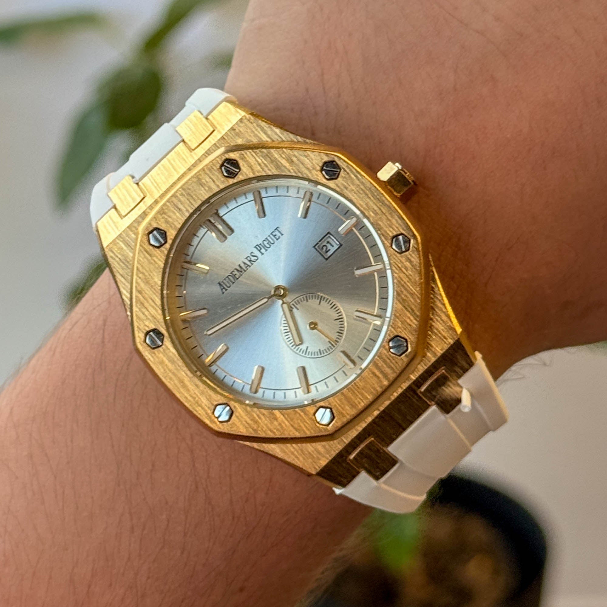 RELOJ APP GOMA BLANCO  HOMBRE
