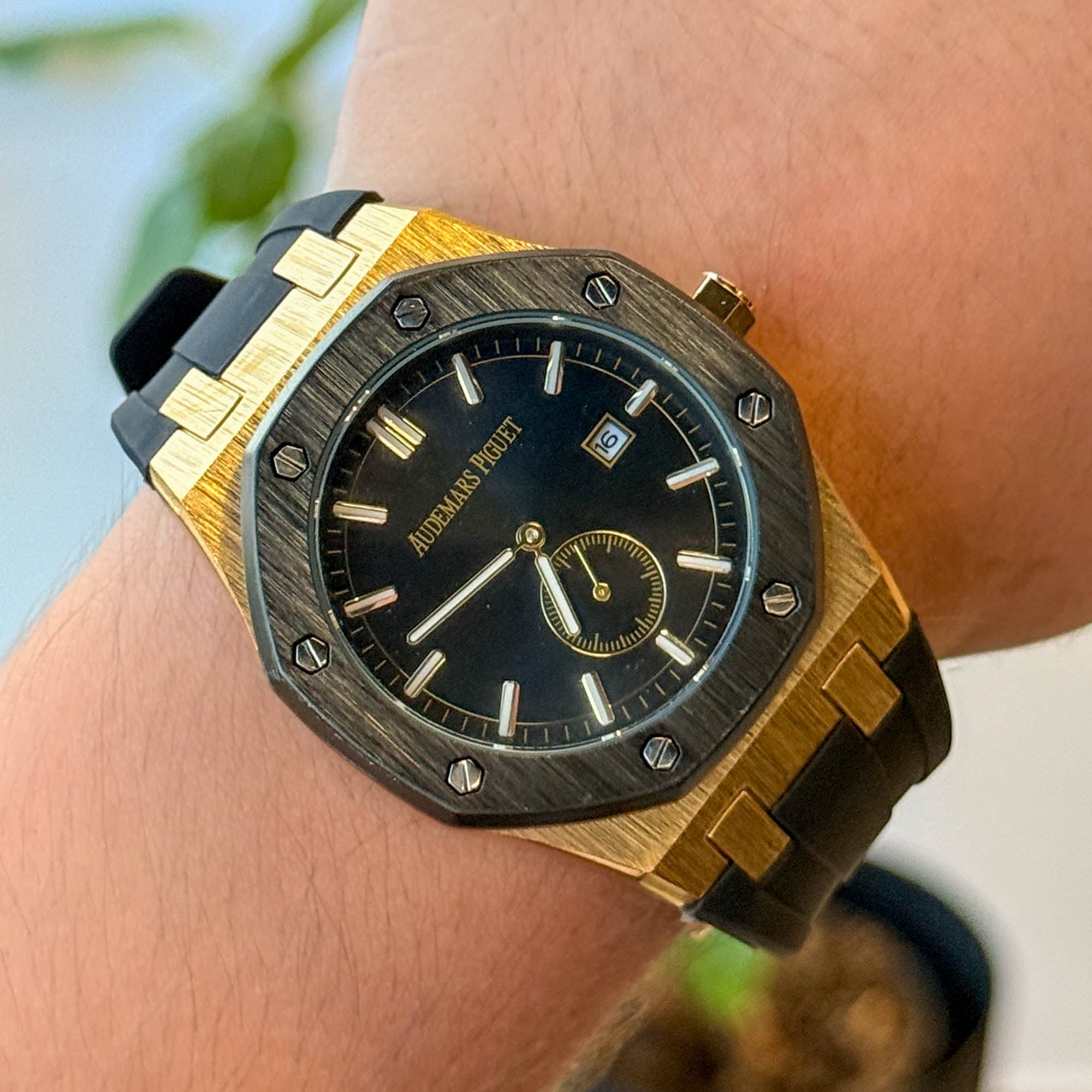 RELOJ APP GOMA NEGRO X NEGRO HOMBRE