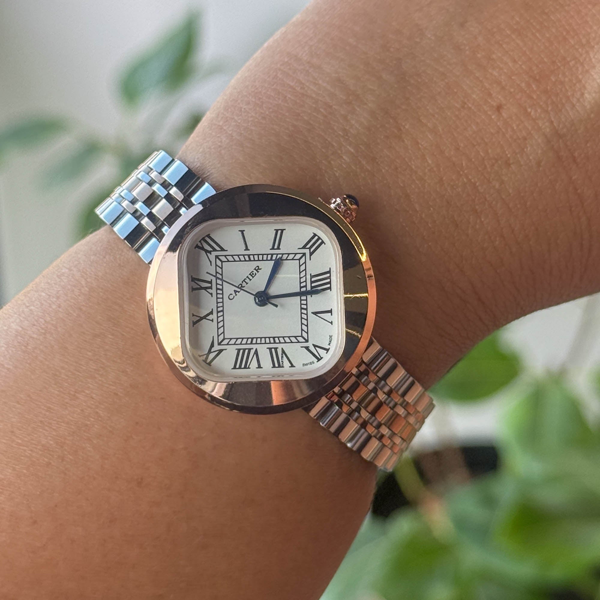 RELOJ CART13R   METALICO BICOLOR ORO ROSA DAMA