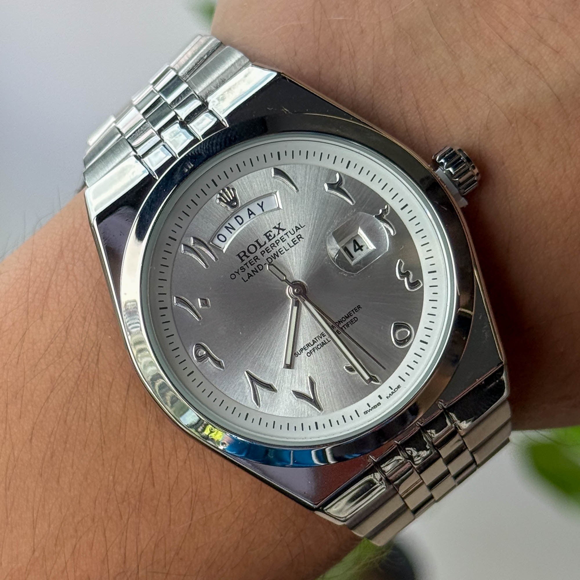 RELOJ R0L3X PLATEADO  HOMBRE
