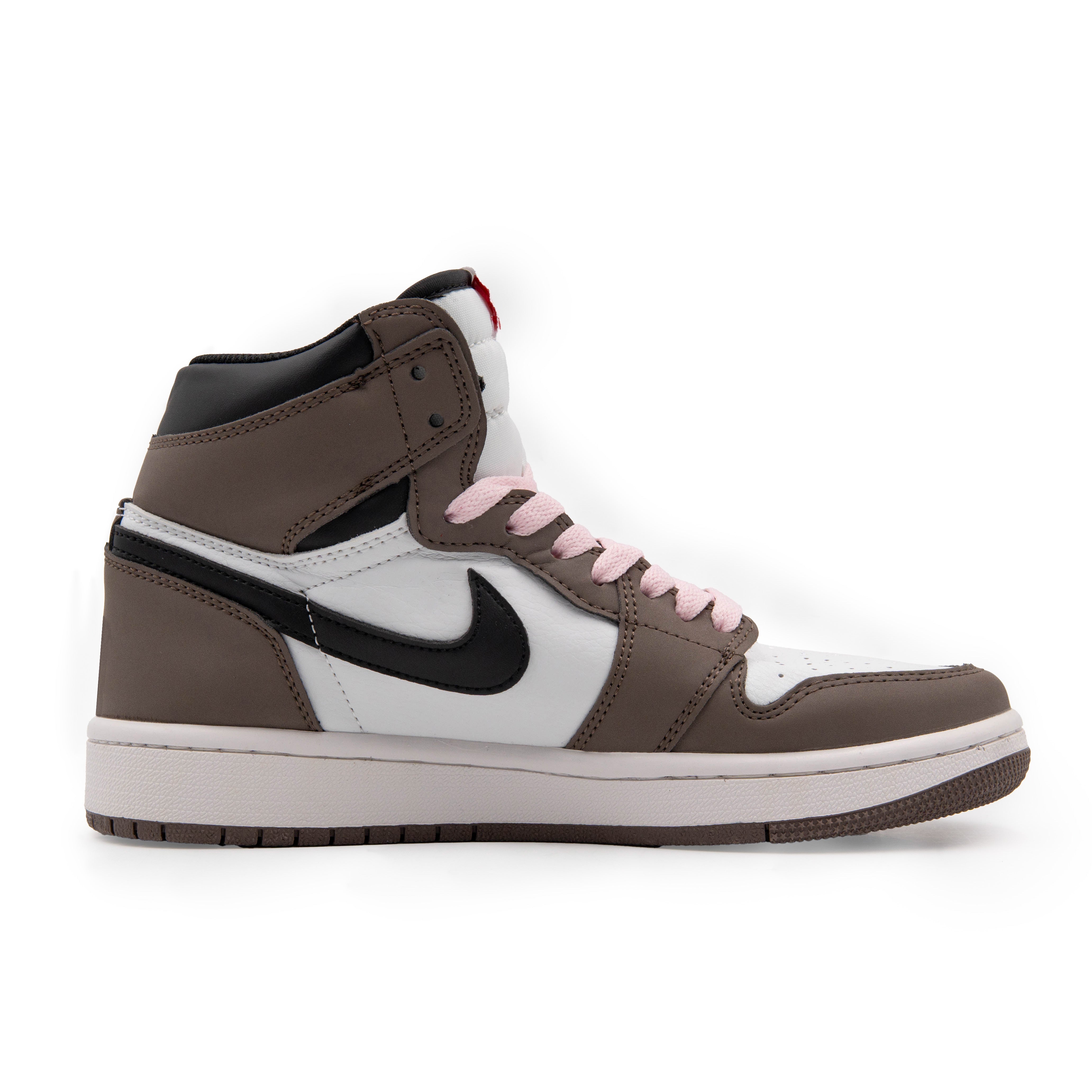 N1K3 BOTA MIAMI CUERO CAFE X BLANCO DAMA